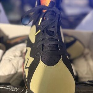 Jordan Black and Tan Athletic Shoes